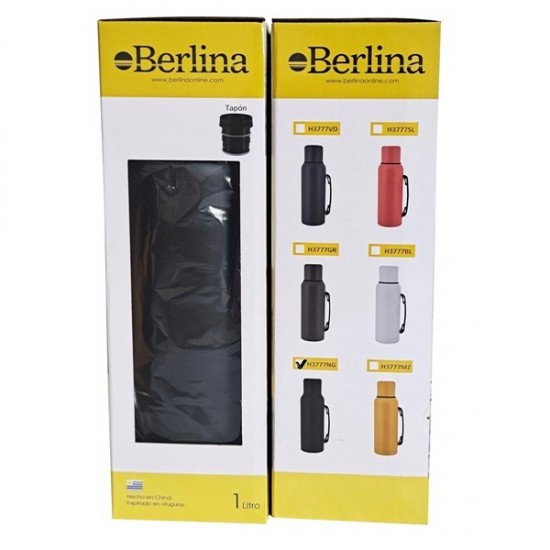 Termo BERLINA Asa Color Negro 1.0 Lt Mod. 3777 NG